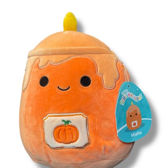 Squishmallows Plush Misha Pumpkin Candle Autumn Fall Halloween Gift Orange 8" - Picture 12 of 12